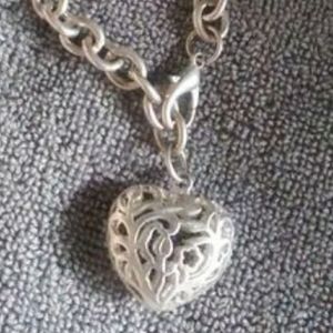 Sterling silver bracelet w/ heart charm